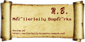 Müllerleily Bogárka névjegykártya